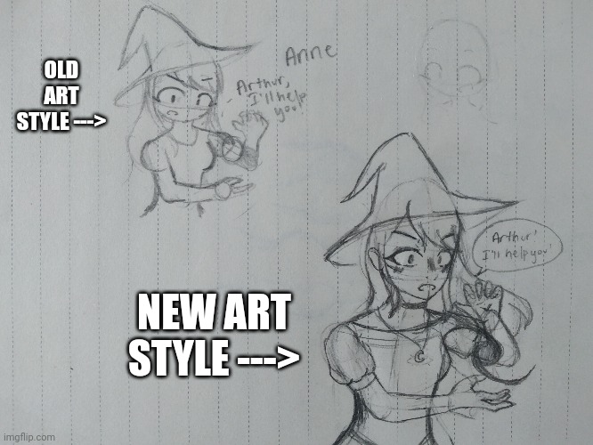 Art improvement | OLD ART STYLE --->; NEW ART STYLE ---> | made w/ Imgflip meme maker