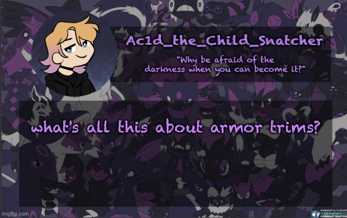 . | what's all this about armor trims? | made w/ Imgflip meme maker