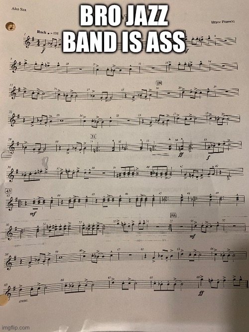 a | BRO JAZZ BAND IS ASS | made w/ Imgflip meme maker