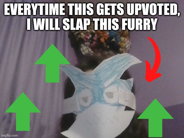 The furry is called spark, he said I don't know difference between the anti furry and furry hinting licenses | EVERYTIME THIS GETS UPVOTED,
I WILL SLAP THIS FURRY | image tagged in anti furry | made w/ Imgflip meme maker
