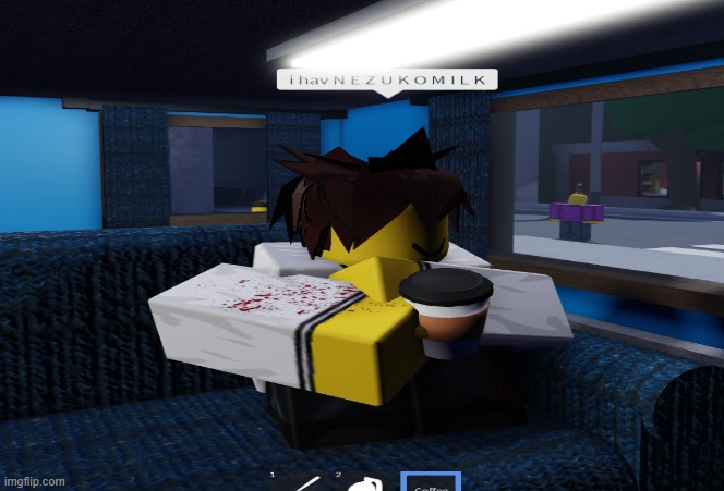 cursed roblox image | image tagged in memes,cursed roblox image,cursed image,nezuko,milk,oh wow are you actually reading these tags | made w/ Imgflip meme maker