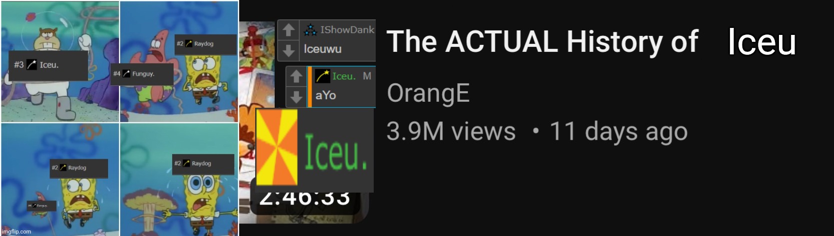 The actually history of | Iceu | image tagged in the actually history of,bruh moment,certified bruh moment,iceu | made w/ Imgflip meme maker