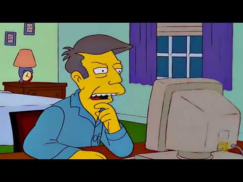 High Quality Principal Skinner Looking At Computer Blank Meme Template