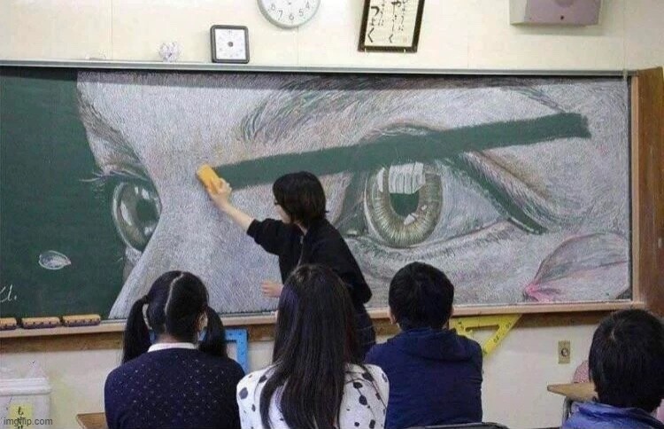 awesome painting in class | image tagged in middle school | made w/ Imgflip meme maker