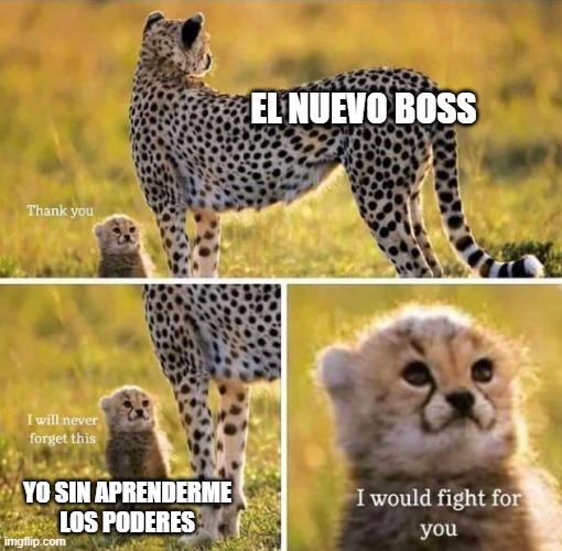 I would fight for you | EL NUEVO BOSS; YO SIN APRENDERME LOS PODERES | image tagged in i would fight for you | made w/ Imgflip meme maker