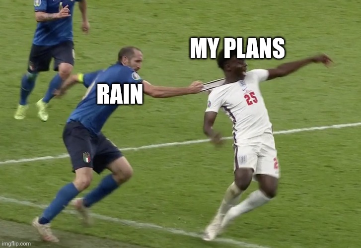 It happens | MY PLANS; RAIN | image tagged in pull back | made w/ Imgflip meme maker