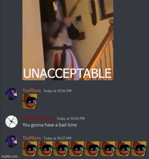 Context: I told Shadow something that happened during a Hyperbeam with me and Cherry, then I posted the Toof Pog next to the lit | made w/ Imgflip meme maker