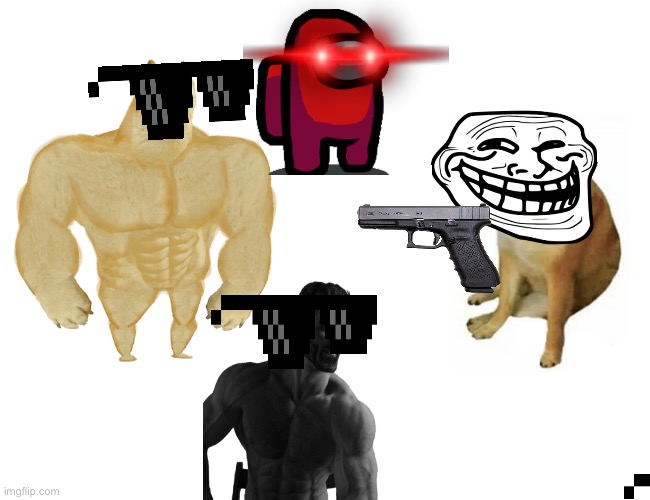 Buff Doge vs. Cheems | image tagged in memes,buff doge vs cheems | made w/ Imgflip meme maker