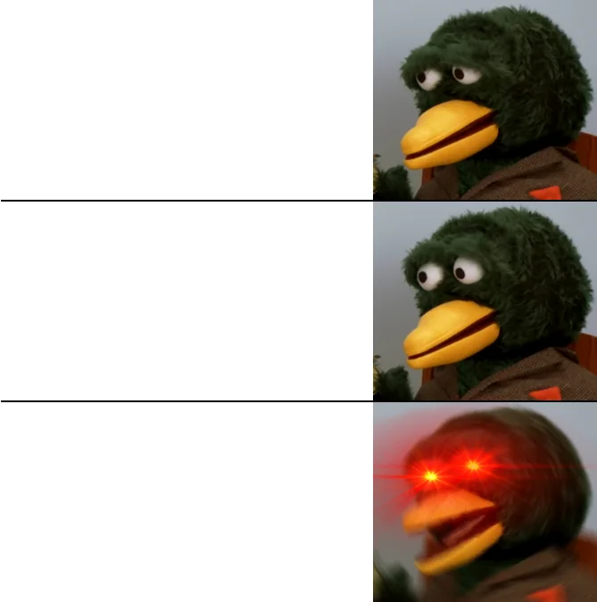 High Quality DHMIS duck POV Blank Meme Template