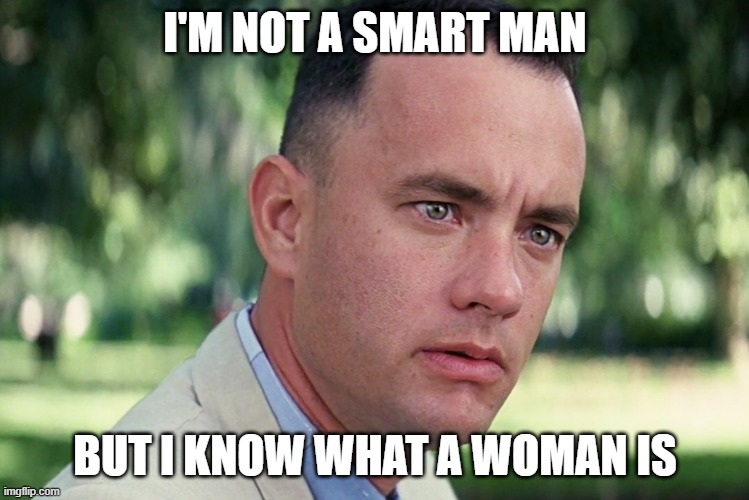 And Just Like That | I'M NOT A SMART MAN; BUT I KNOW WHAT A WOMAN IS | image tagged in memes,and just like that | made w/ Imgflip meme maker