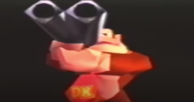High Quality Donkey Kong with a gun Blank Meme Template