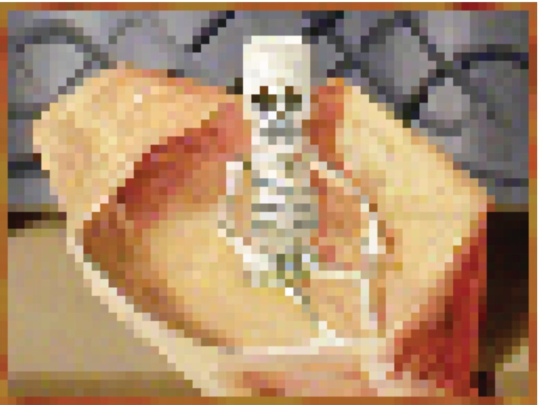 Skeleton in a shell painting minecraft Blank Meme Template