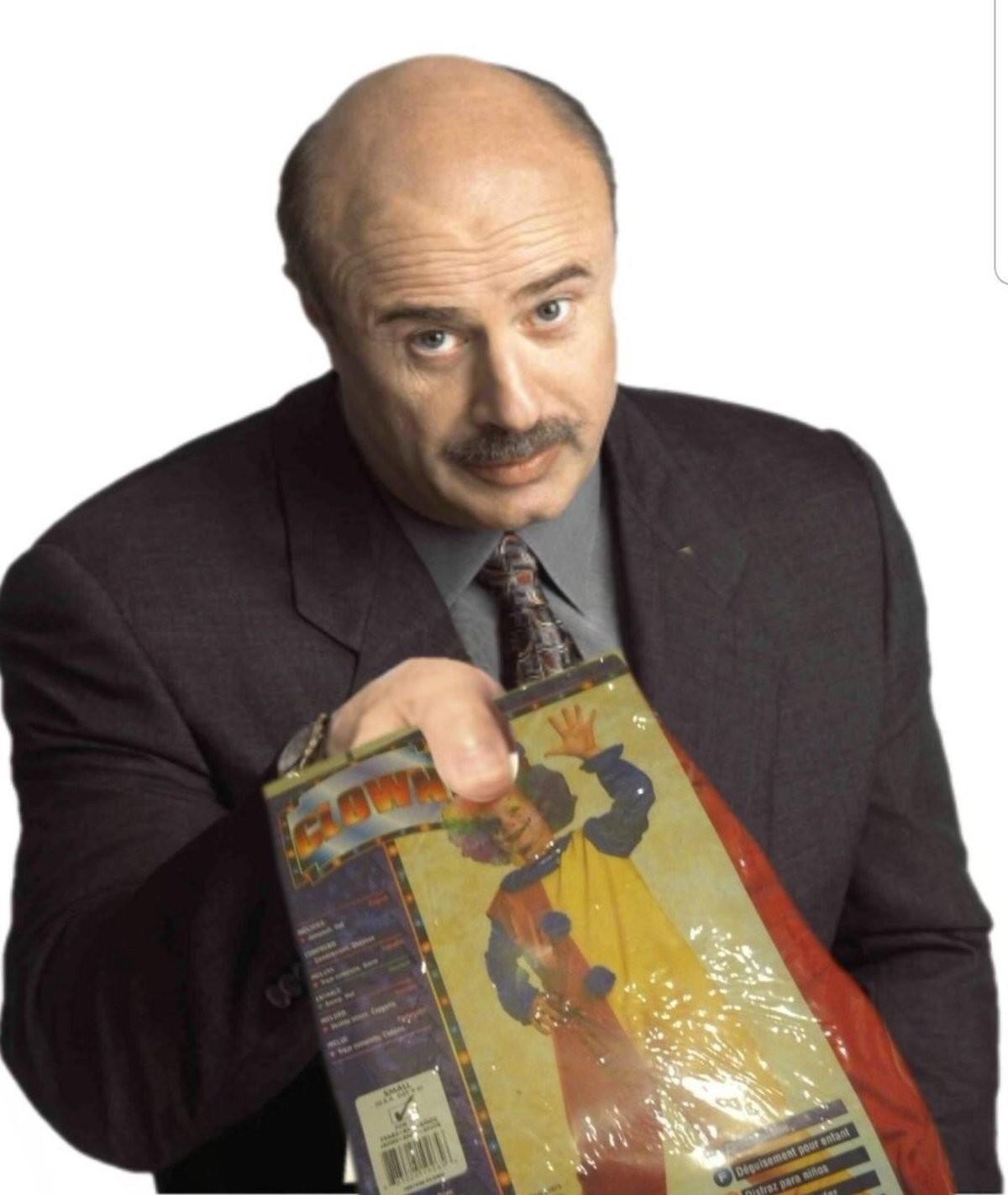 High Quality Dr Phil clown costume Blank Meme Template