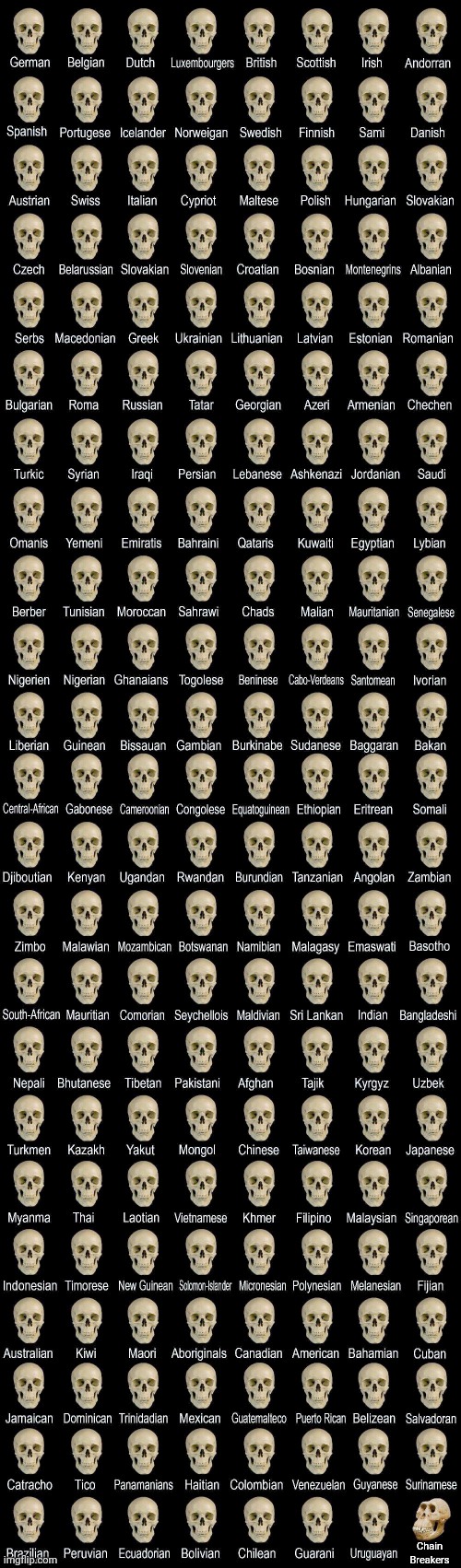 Deformed skull | Chain Breakers | image tagged in deformed skull | made w/ Imgflip meme maker