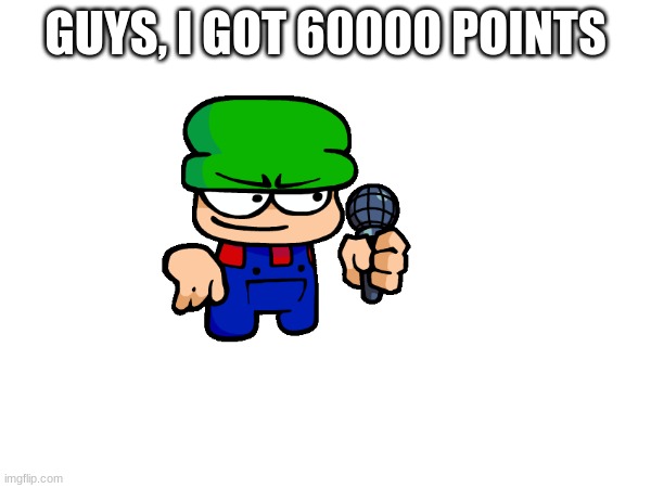 just saying thanks | GUYS, I GOT 60000 POINTS | image tagged in memes,dave and bambi | made w/ Imgflip meme maker