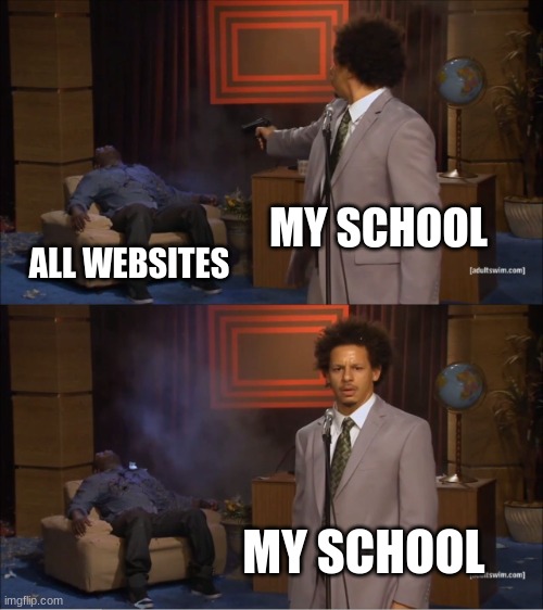 MY SCHOOL ALL WEBSITES MY SCHOOL | image tagged in memes,who killed hannibal | made w/ Imgflip meme maker