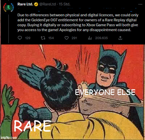 BS | EVERYONE ELSE; RARE | image tagged in memes,batman slapping robin | made w/ Imgflip meme maker