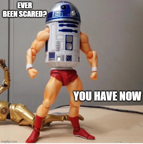Uh oh | EVER BEEN SCARED? YOU HAVE NOW | image tagged in star wars,cursed,r2d2,memes | made w/ Imgflip meme maker
