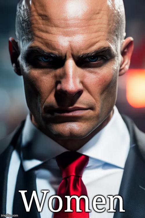 Ai generated Agent 47 | Women | made w/ Imgflip meme maker