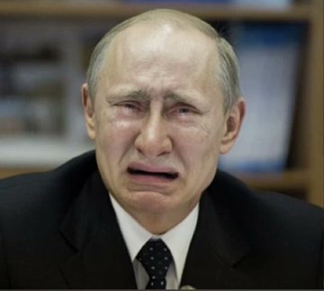 Putin crying Blank Meme Template