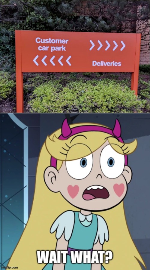 Where am i Supposed to go? | image tagged in star butterfly wait what,star vs the forces of evil,you had one job,stupid signs,memes,failure | made w/ Imgflip meme maker