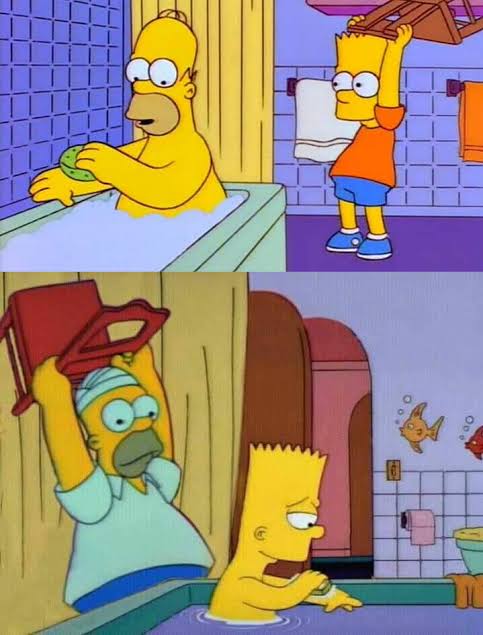 High Quality Homer have revenge with bart Blank Meme Template
