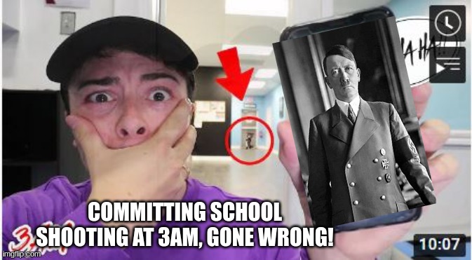 m y . . s c h o o l . . m i g h t . . b e . . n e x t | COMMITTING SCHOOL SHOOTING AT 3AM, GONE WRONG! | image tagged in 3 am jester | made w/ Imgflip meme maker