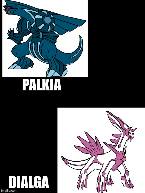 new shiny pokemon parts 10 & 11 | PALKIA; DIALGA | image tagged in jumbo_soda new shiny | made w/ Imgflip meme maker