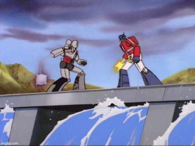 megatron vs optimus prime | image tagged in megatron vs optimus prime | made w/ Imgflip meme maker
