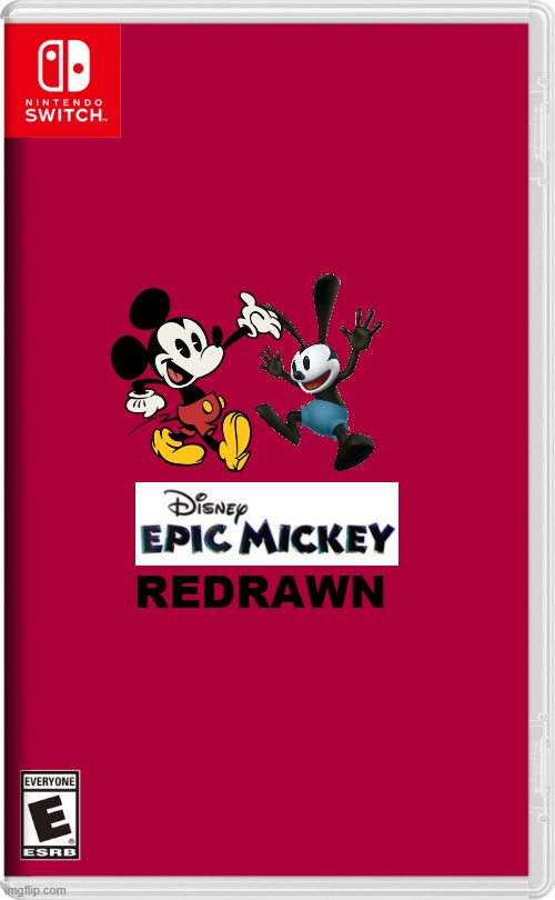 epic mickey needs to be remastered | REDRAWN | image tagged in nintendo switch,disney,epic mickey,remake | made w/ Imgflip meme maker