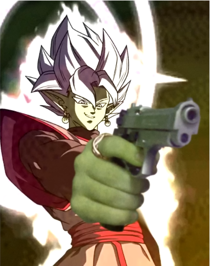 High Quality Zamasu With A Gun Blank Meme Template