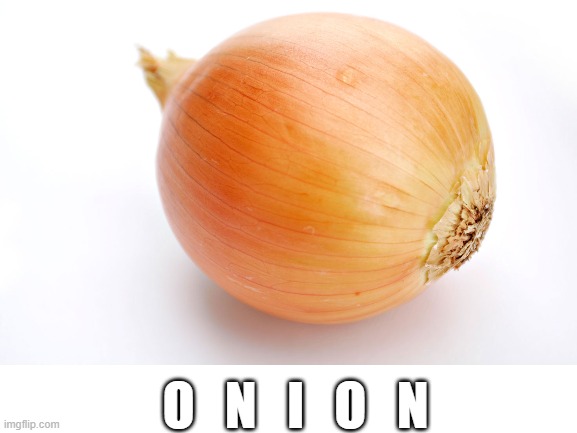 o n i o n | O   N   I   O   N | image tagged in vegetables,onion | made w/ Imgflip meme maker
