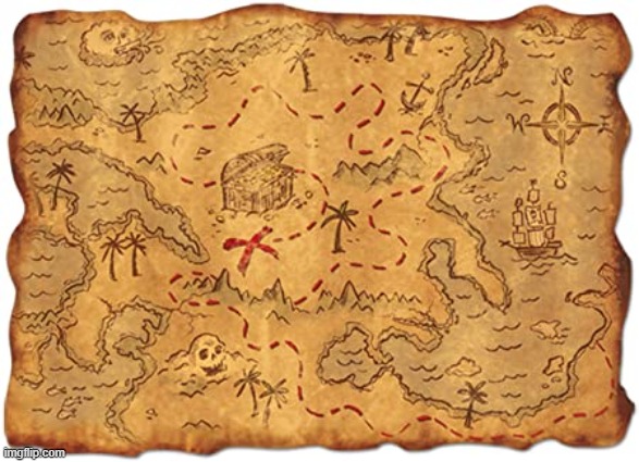 Treasure map | image tagged in treasure map | made w/ Imgflip meme maker