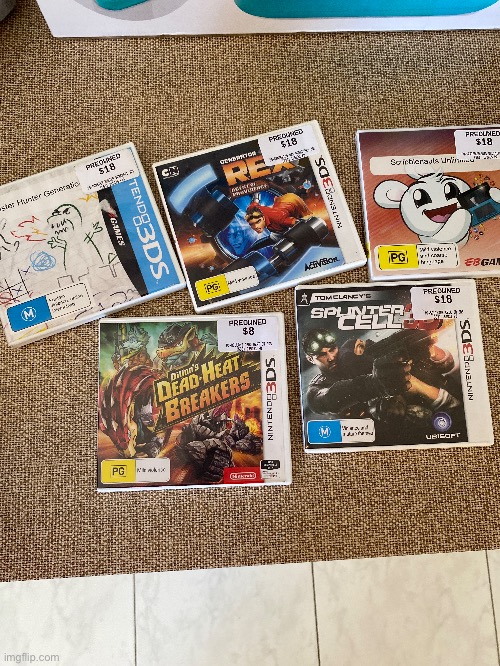 These are the games i bought earlier, they had mario kart and some sushi game | made w/ Imgflip meme maker