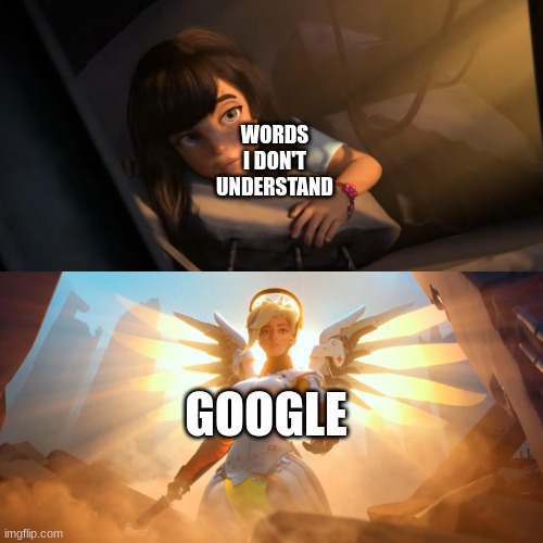 Overwatch Mercy Meme | WORDS I DON'T UNDERSTAND GOOGLE | image tagged in overwatch mercy meme | made w/ Imgflip meme maker