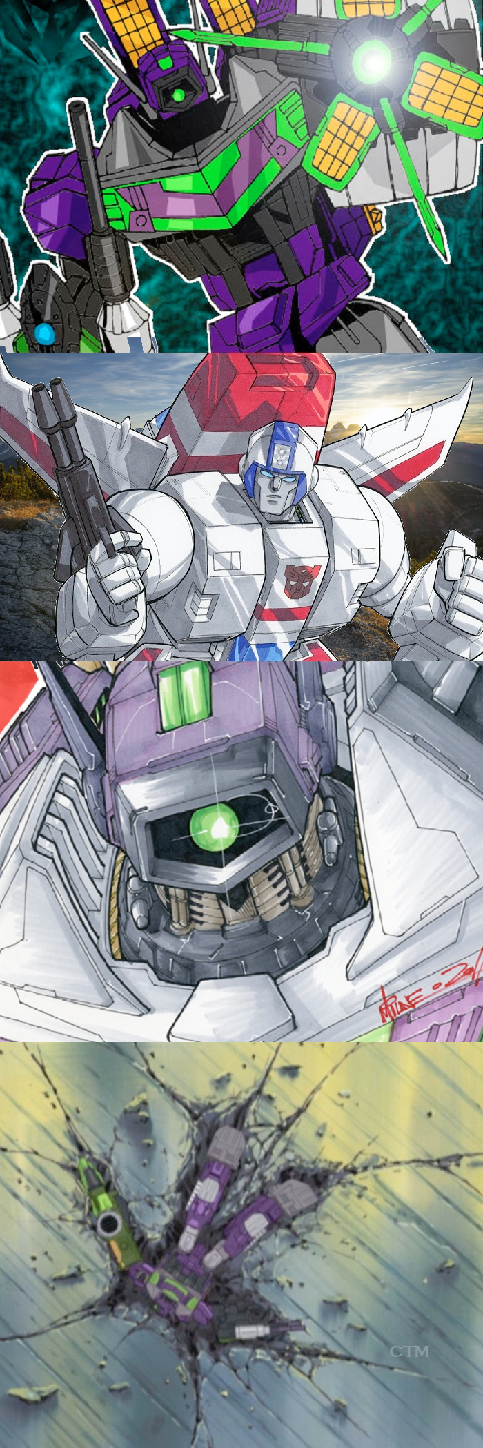 Shockblast Dad Joke Energon (vs Skyfire G1) Blank Meme Template