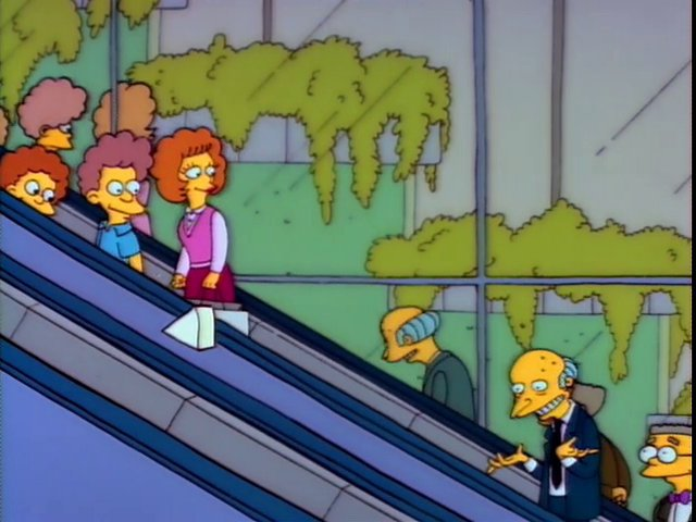Maude On The Escalator Blank Meme Template