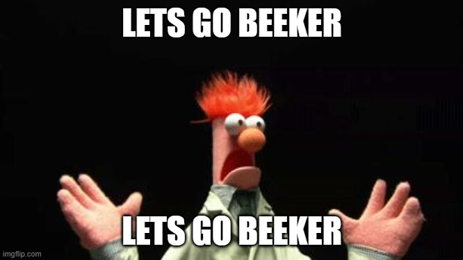 brandon | LETS GO BEEKER; LETS GO BEEKER | image tagged in beeker panic | made w/ Imgflip meme maker