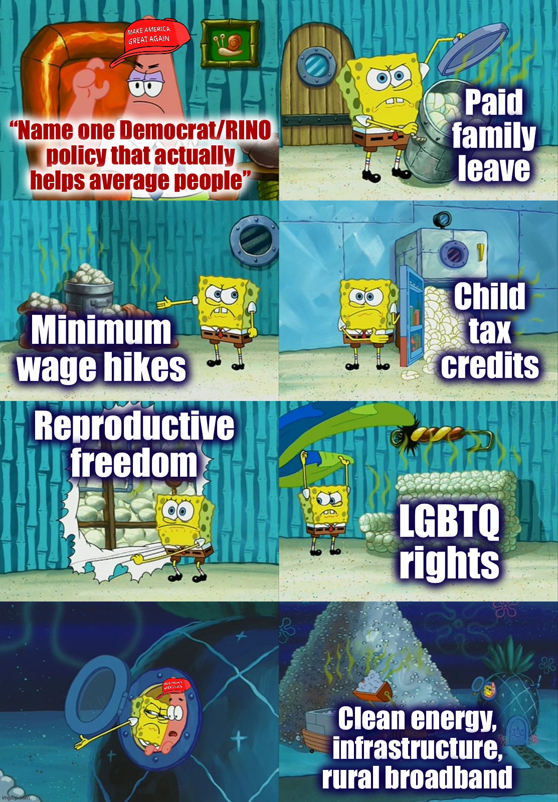 High Quality Name one Democrat policy Blank Meme Template