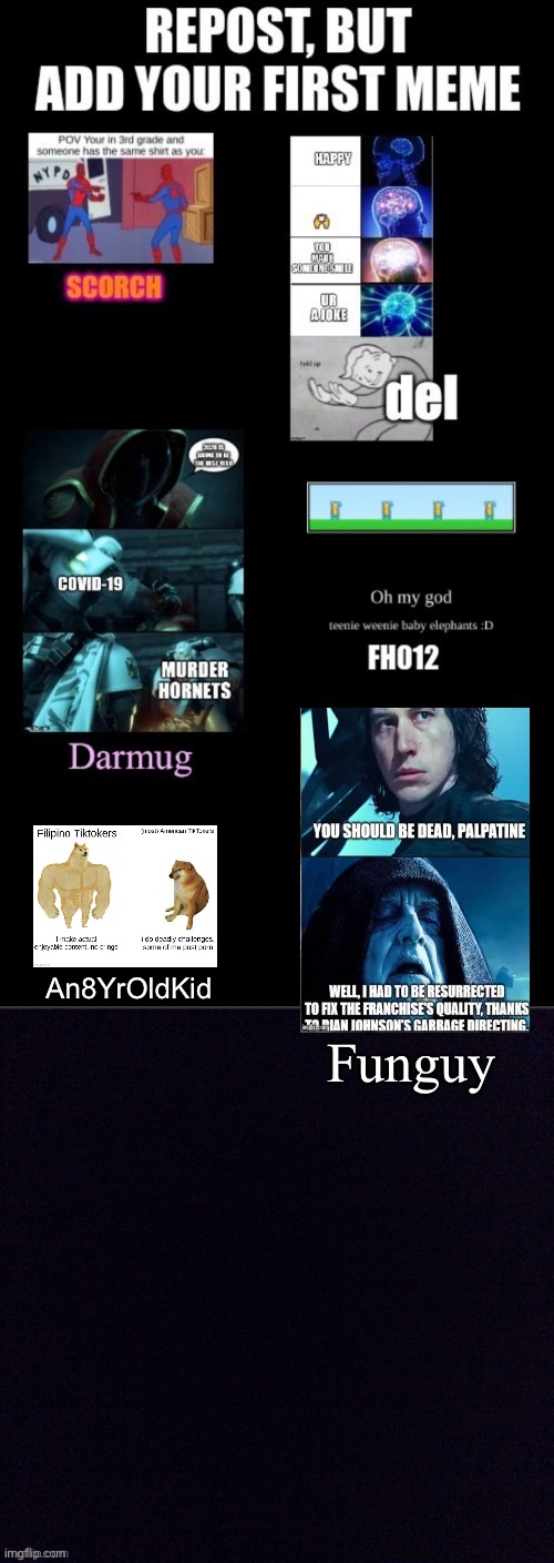 you're welcome funguy | An8YrOldKid; Funguy | made w/ Imgflip meme maker