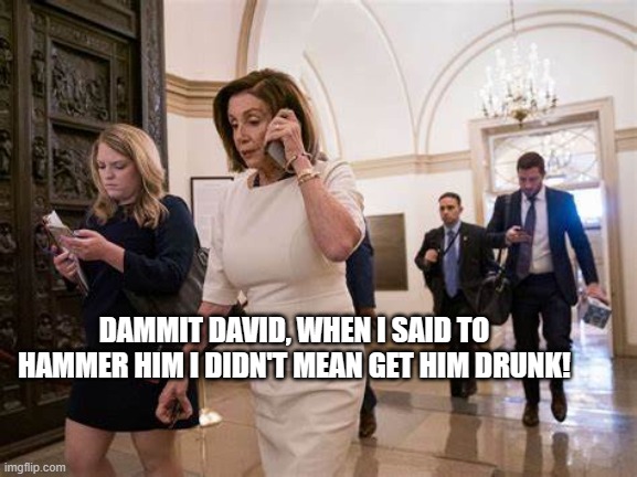 DAMMIT DAVID, WHEN I SAID TO HAMMER HIM I DIDN'T MEAN GET HIM DRUNK! | made w/ Imgflip meme maker