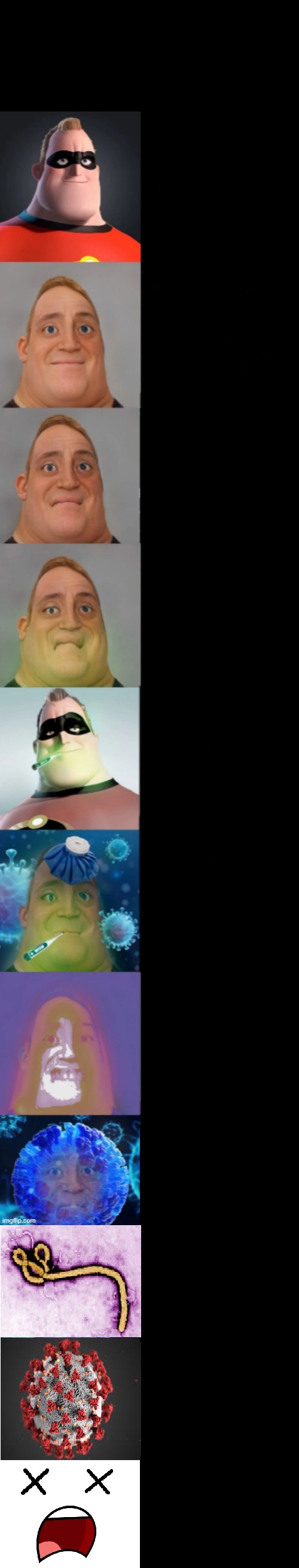 High Quality mr incredible becoming sick (extended) Blank Meme Template