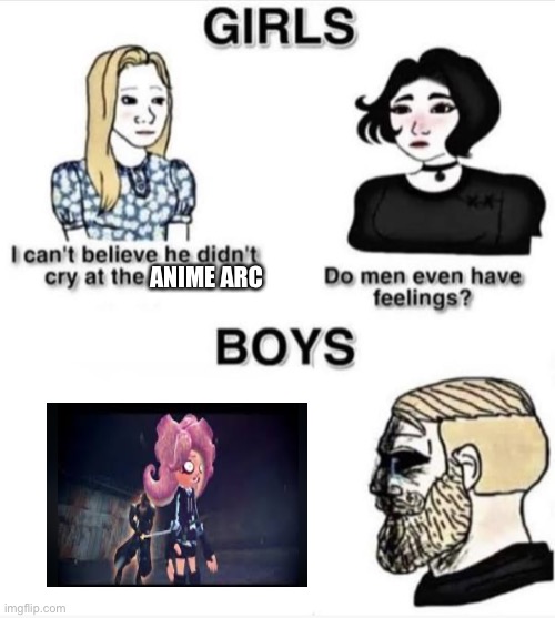 Do men even have feelings | ANIME ARC | image tagged in do men even have feelings | made w/ Imgflip meme maker