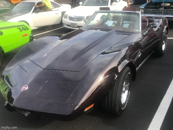 This Corvette at a car show I went to | made w/ Imgflip meme maker