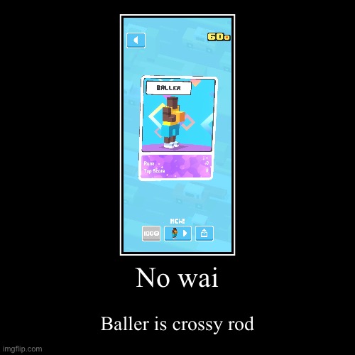 Crossy road goofy | image tagged in funny,demotivationals,memes,mobile games | made w/ Imgflip demotivational maker