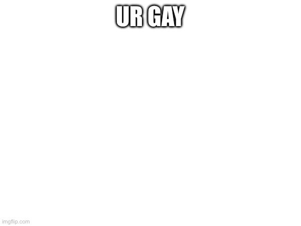 UR GAY | made w/ Imgflip meme maker