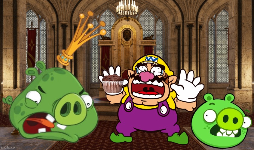 Wario dies after he stole King Pig's muffin.mp3 | image tagged in wario dies,wario,angry birds,bad piggies,pig,muffin | made w/ Imgflip meme maker