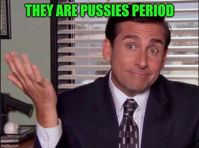 Michael Scott | THEY ARE PUSSIES PERIOD | image tagged in michael scott | made w/ Imgflip meme maker