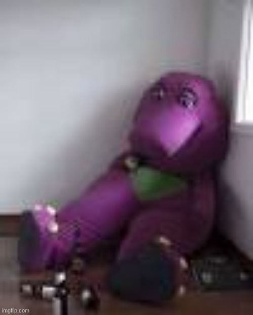 Barney just got drunked | image tagged in cursed,barney | made w/ Imgflip meme maker
