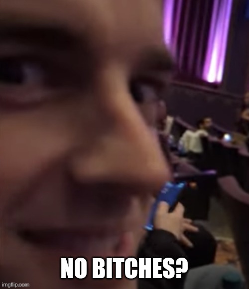New template | NO BITCHES? | image tagged in matpat peeking | made w/ Imgflip meme maker